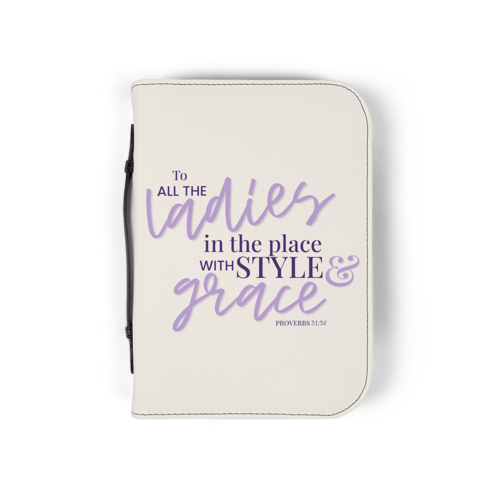 Style & Grace Zippered Bible Case - Snow