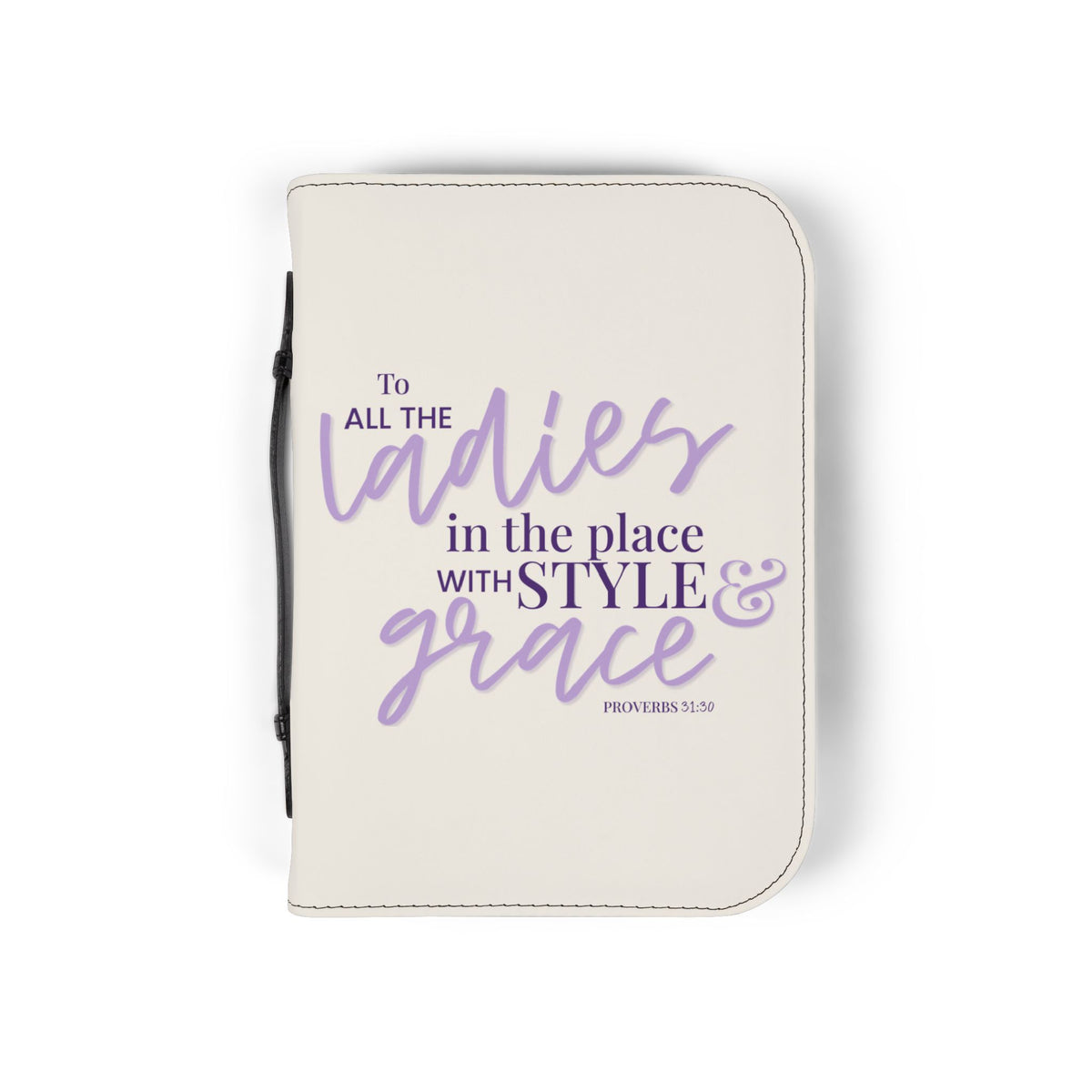 Style & Grace Zippered Bible Case - Snow