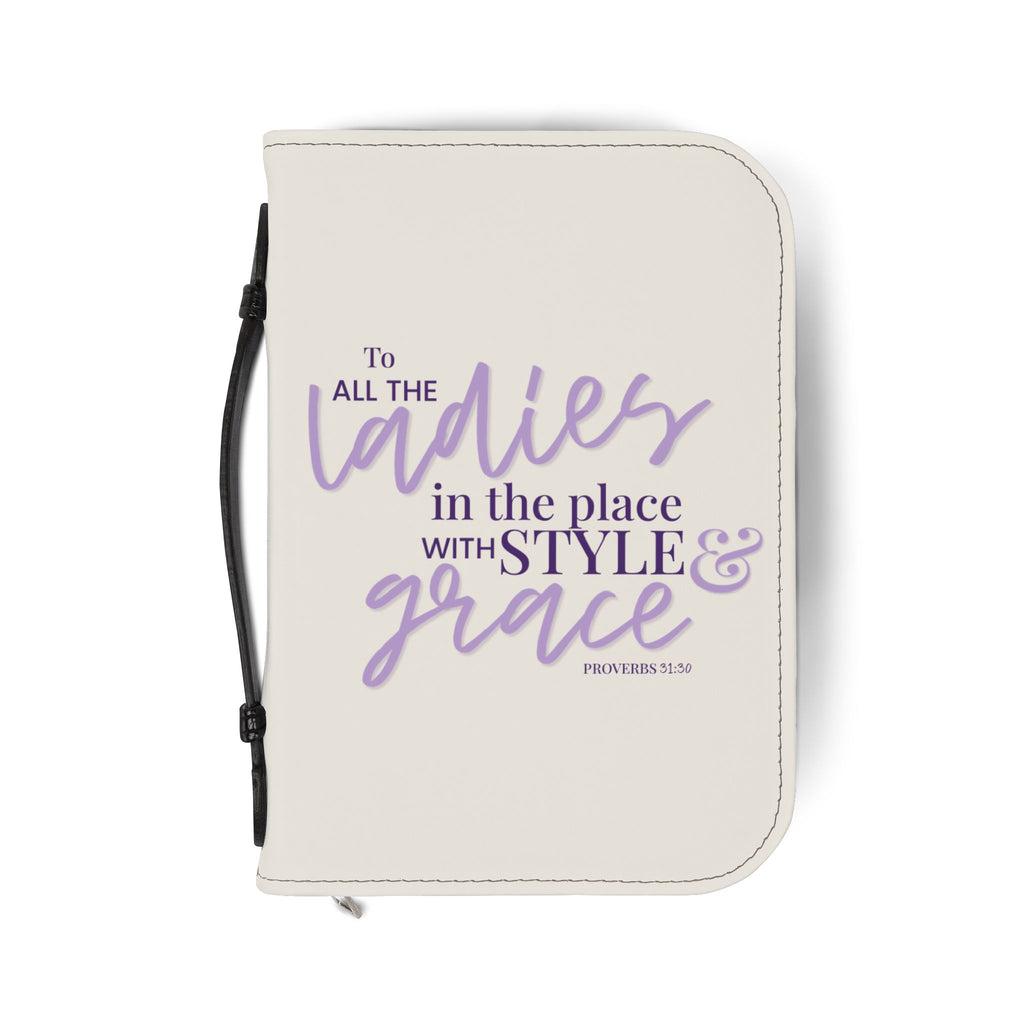 Style & Grace Zippered Bible Case - Snow