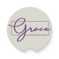 Grace 2 Corinthians 12:9-10 Inspirational Soapstone Car Coaster