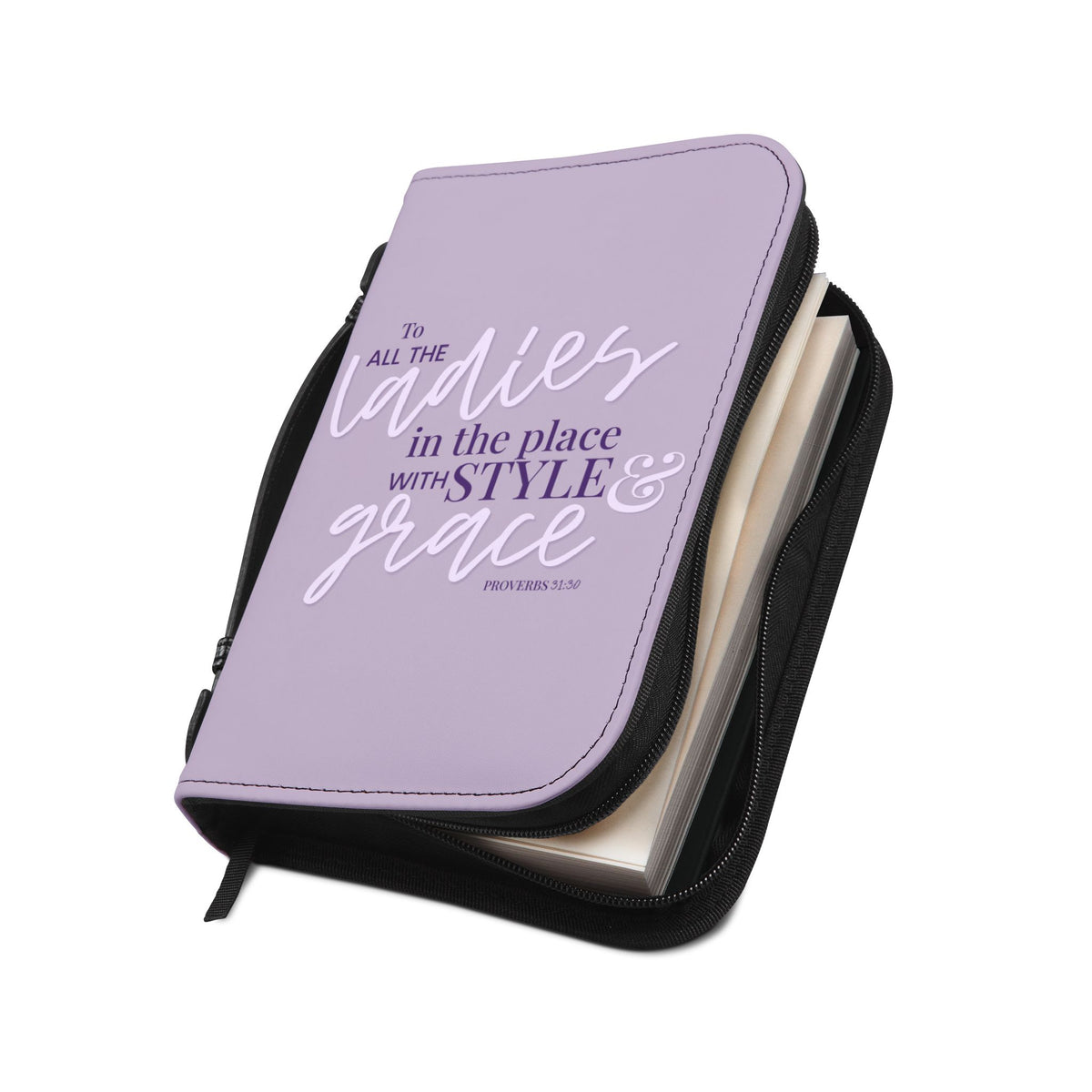 Style & Grace Zippered Bible Case - Thistle