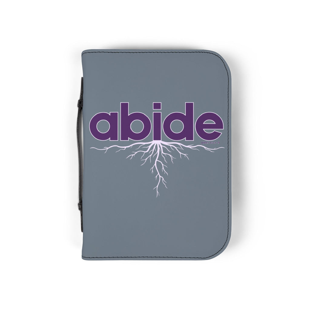 Abide John 15 Zippered Bible Case - Slate