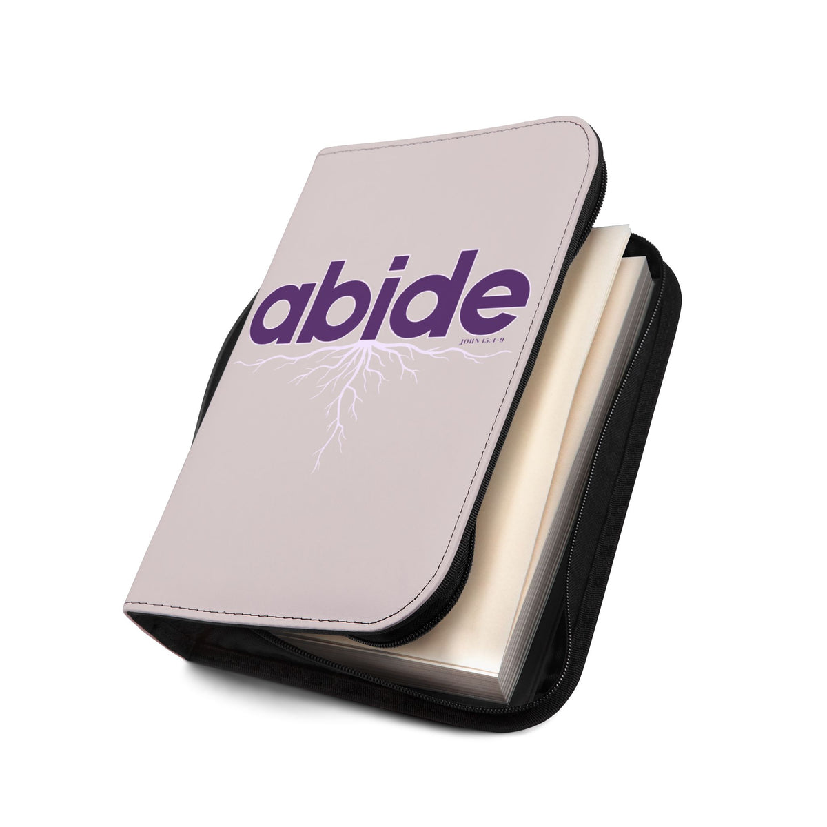 Abide John 15 Zippered Bible Case - Rose