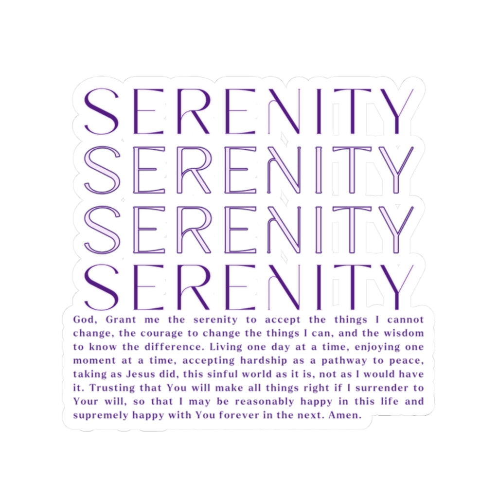 Serenity Prayer Kiss-Cut Sticker