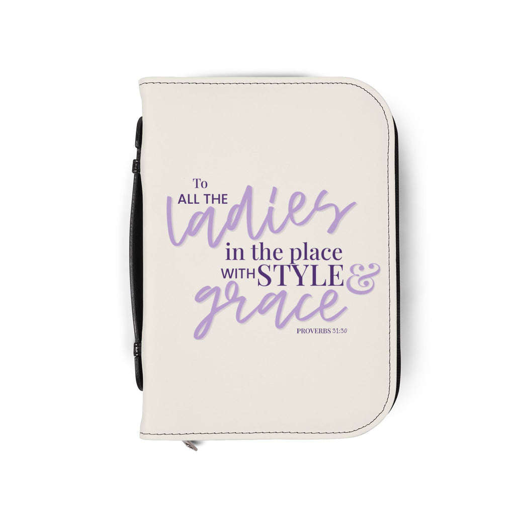 Style & Grace Zippered Bible Case - Snow