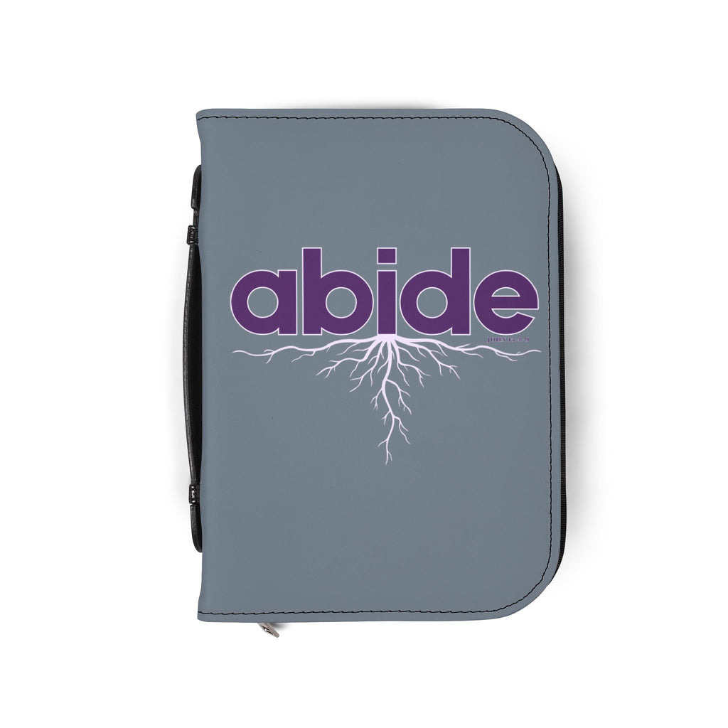Abide John 15 Zippered Bible Case - Slate