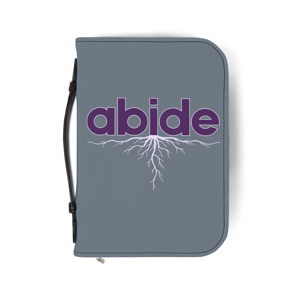 Abide John 15 Zippered Bible Case - Slate