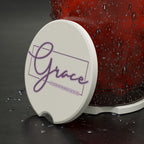 Grace 2 Corinthians 12:9-10 Inspirational Soapstone Car Coaster