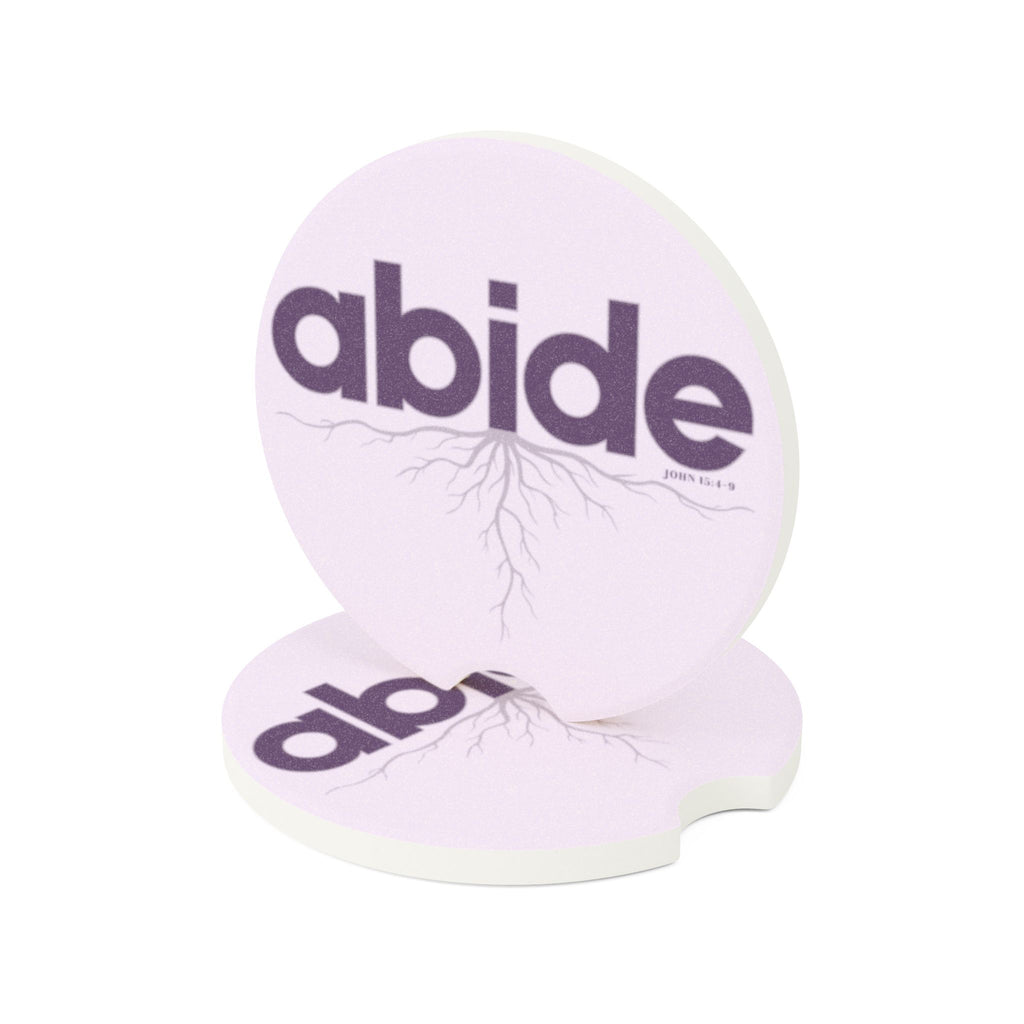 Abide John 15 Soapstone Car Coaster