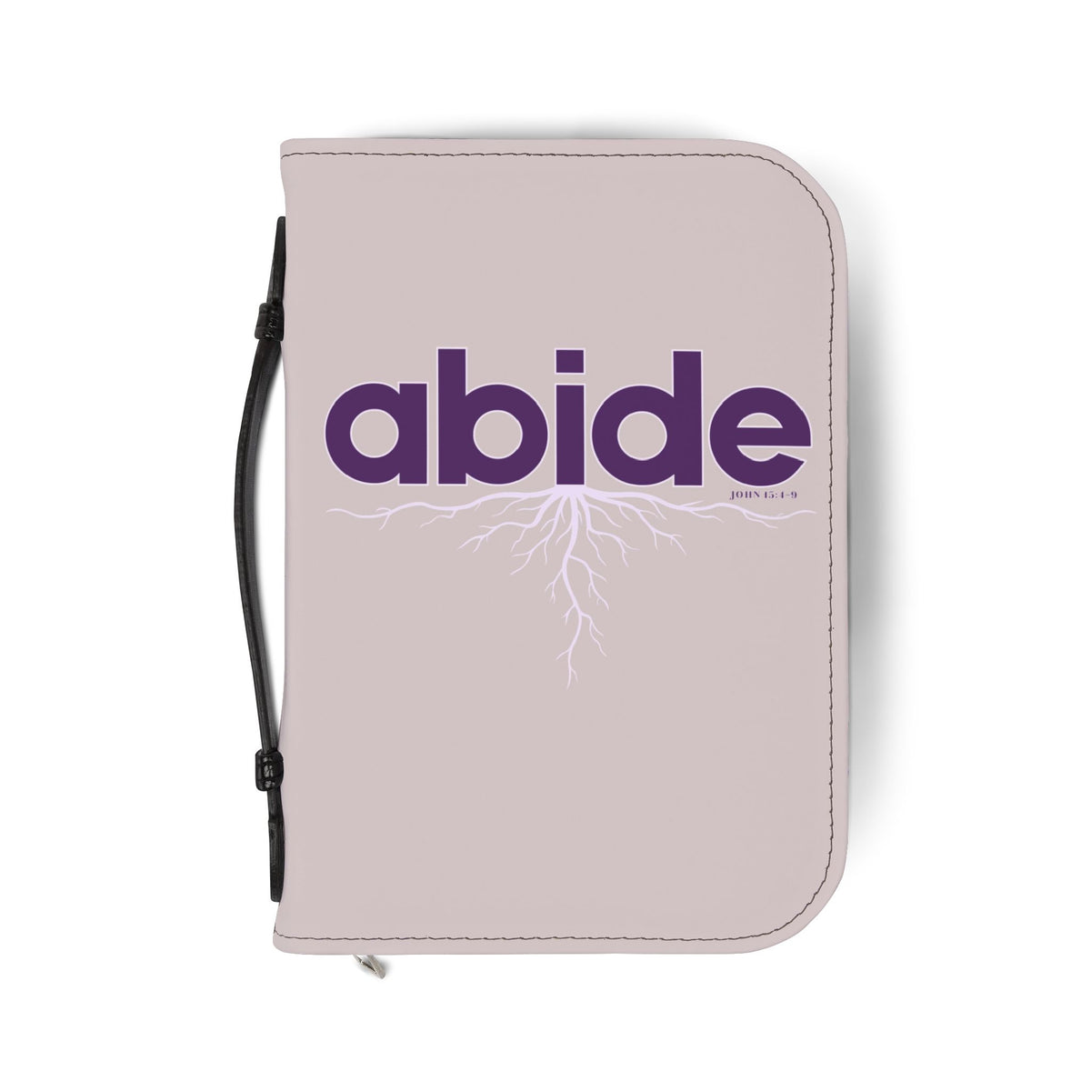 Abide John 15 Zippered Bible Case - Rose