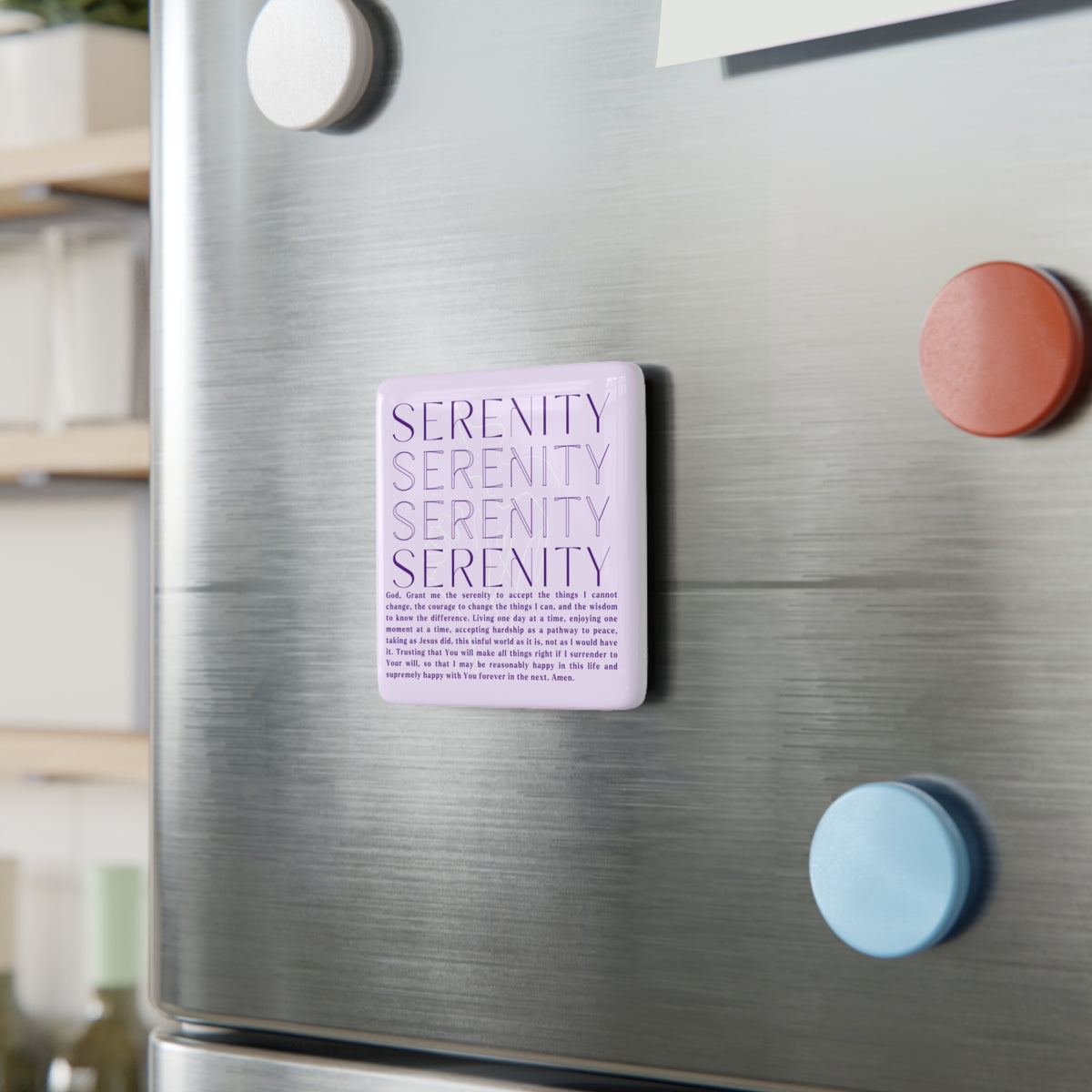 Serenity Prayer Square Porcelain Magnet