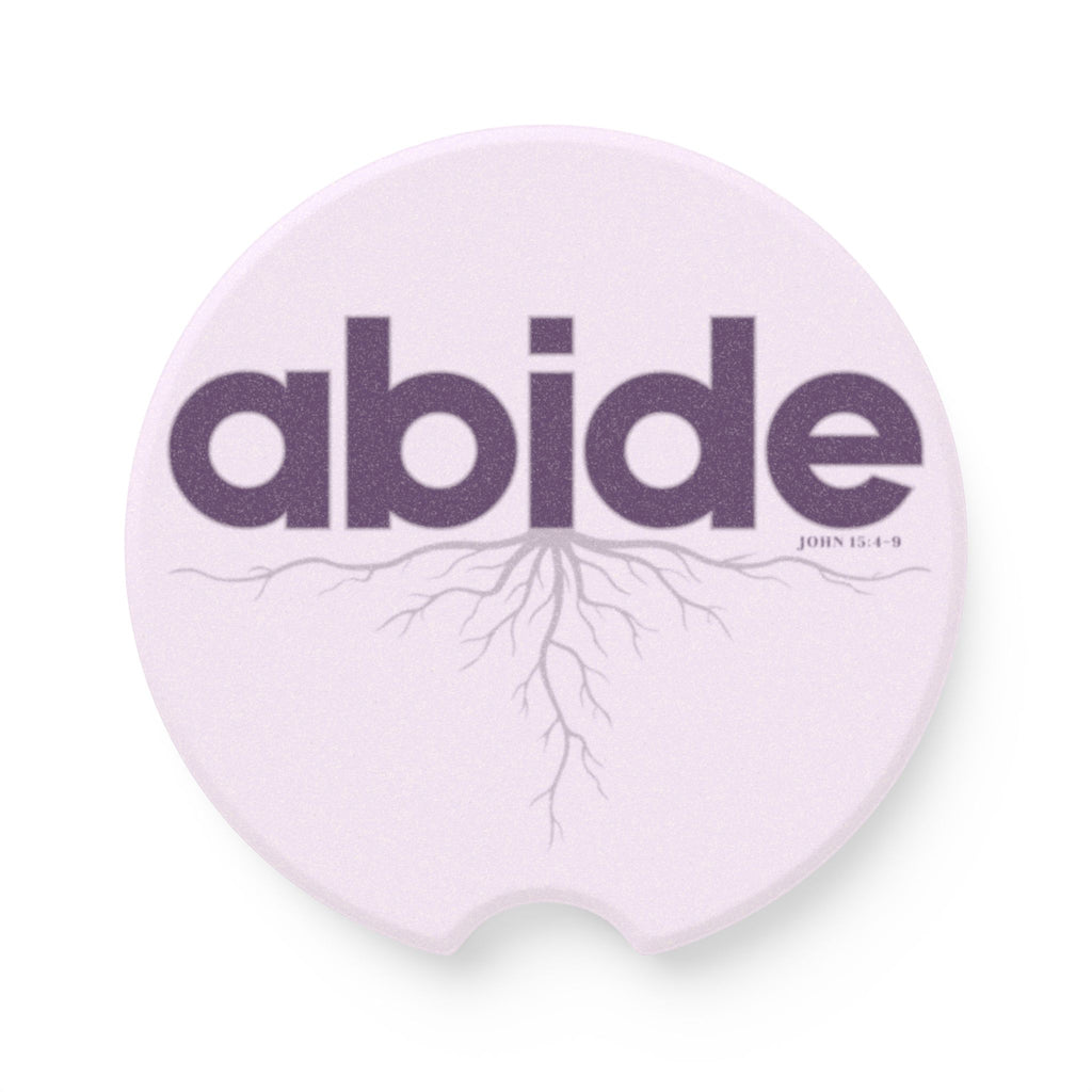Abide John 15 Soapstone Car Coaster