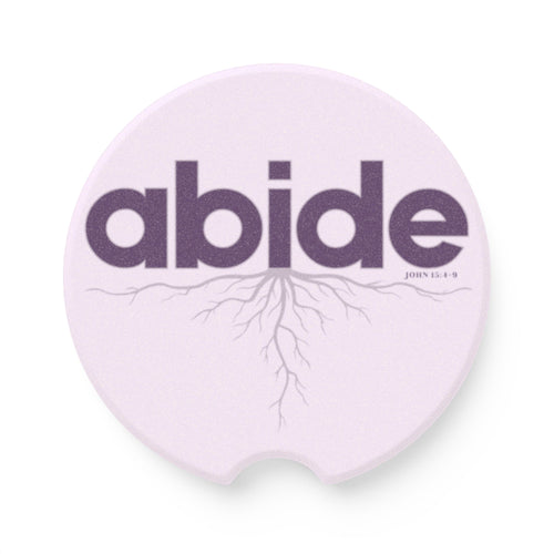 Abide John 15 Soapstone Car Coaster