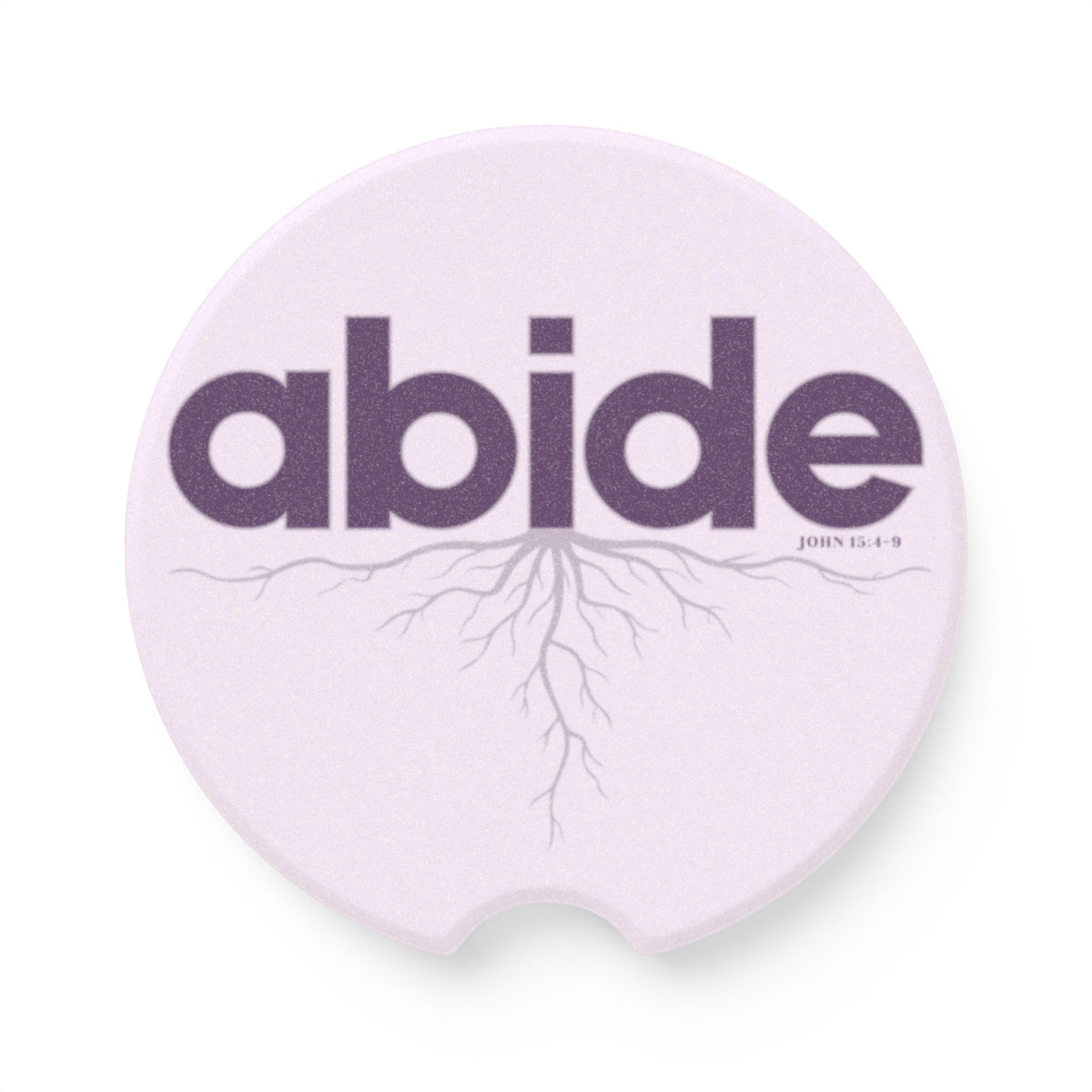 Abide John 15 Soapstone Car Coaster