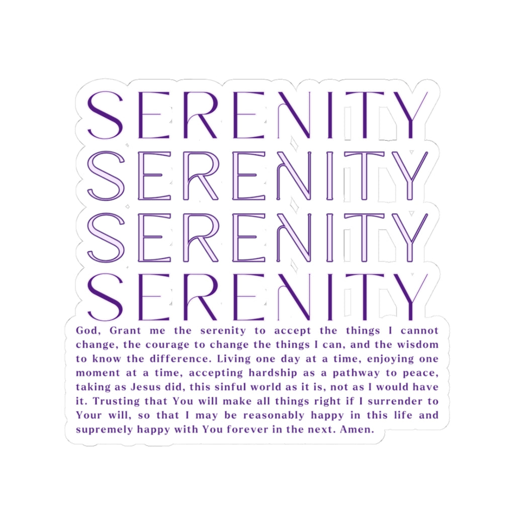 Serenity Prayer Kiss-Cut Sticker