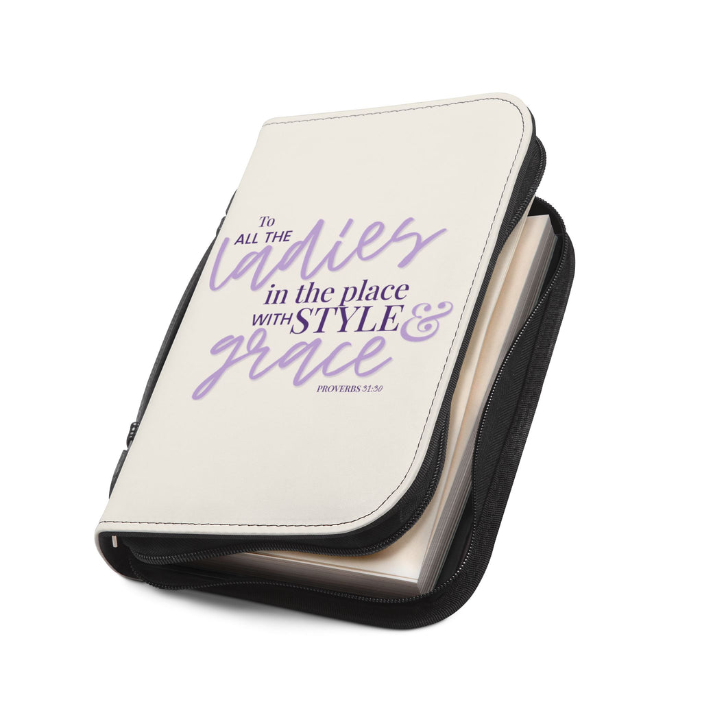 Style & Grace Zippered Bible Case - Snow